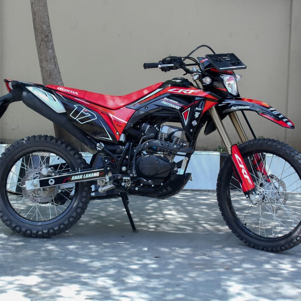 Decal Fullbody CRF Warna Merah Hitam – Cutting Sticker Trail & Supermoto Premium