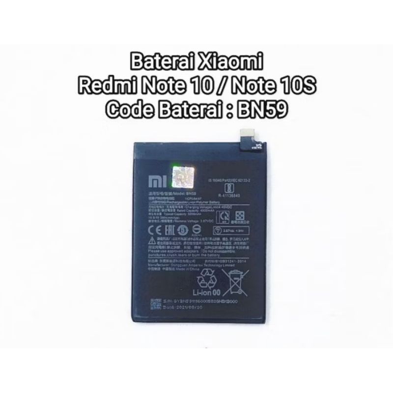 Baterai BN59: redmi note 10/10s