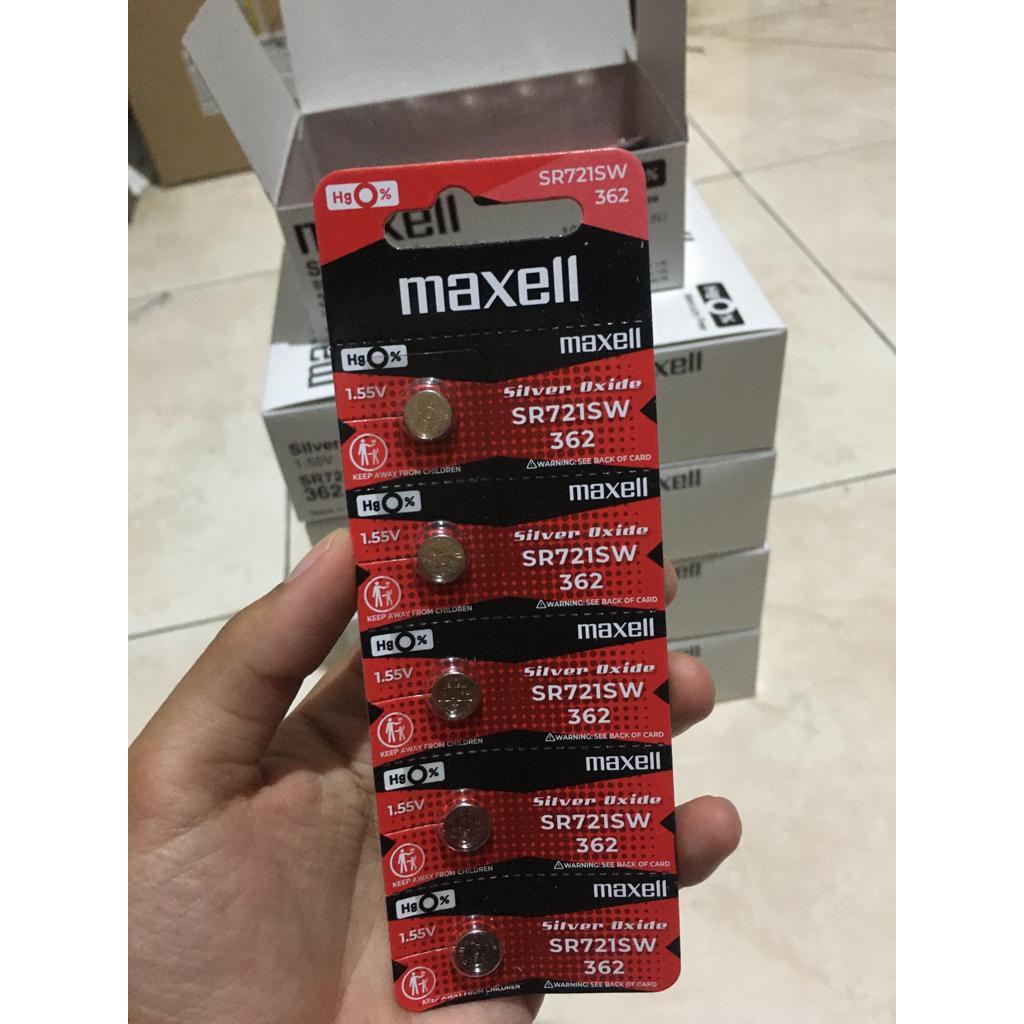 Maxell Original Watchbattery SR721, 721, 362,baterai jam, baterai kancing, batre, battery