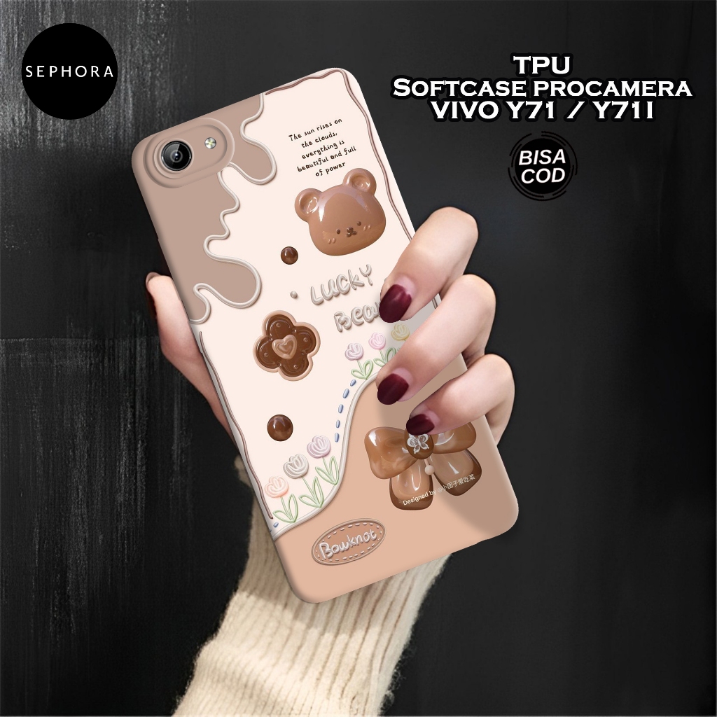 Case VIVO Y71 / Y71i Terbaru - Fashion Case Cute Bear - Softcase VIVO Y71 / Y71i - Case Pro Camera -