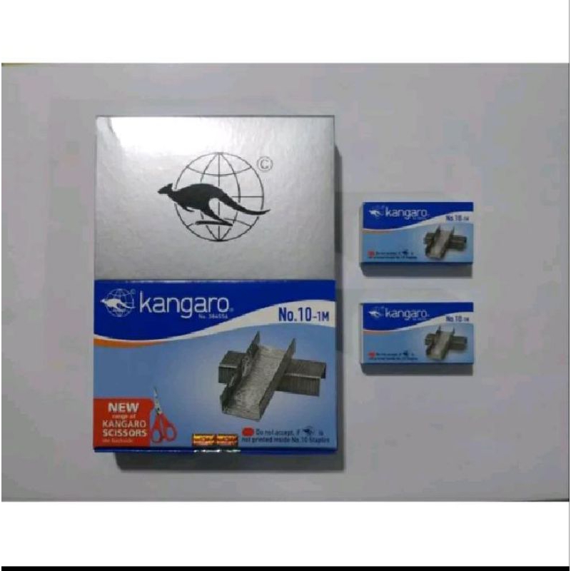 

staples no 10 kangaro per kotak kecil..