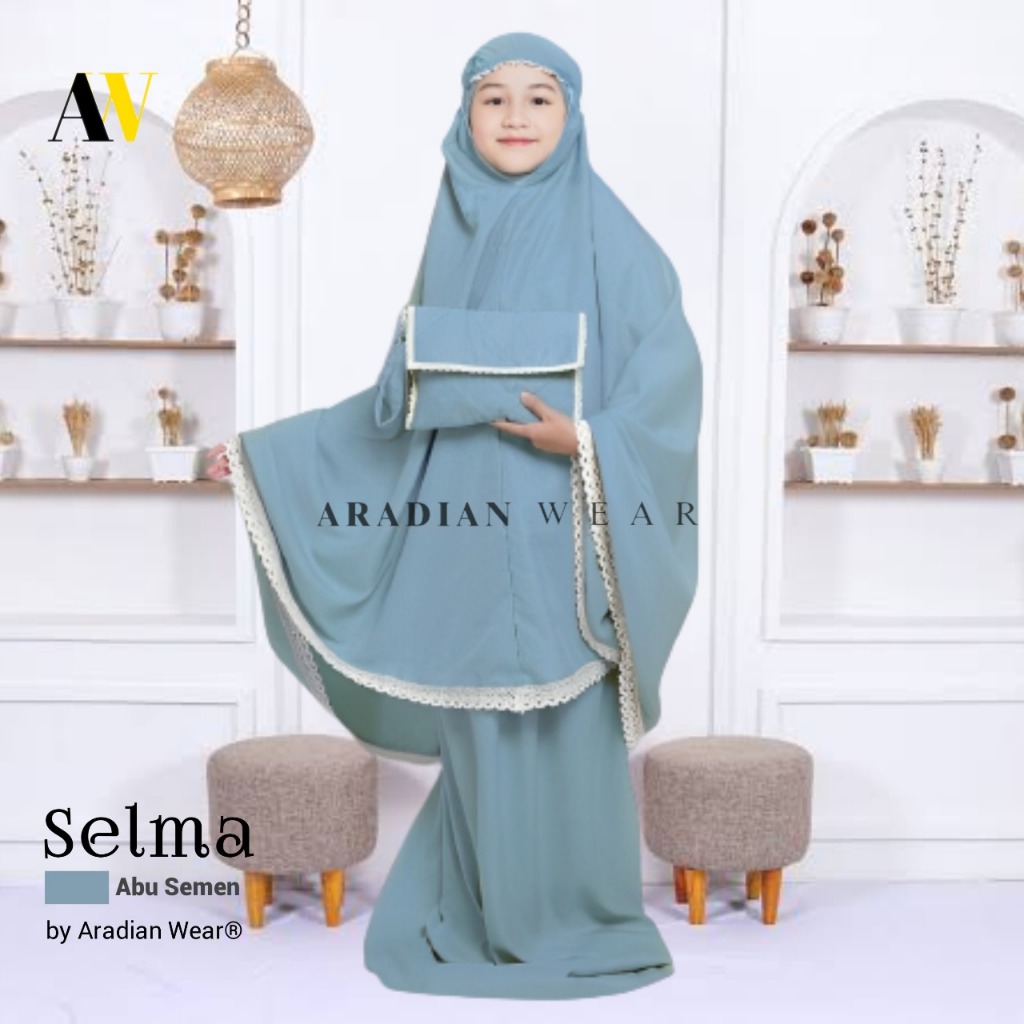 [RACHELBABY] SELMA - Mukenah Anak Perempuan Tanggung 12- 13 tahun  Nyaman di pakai