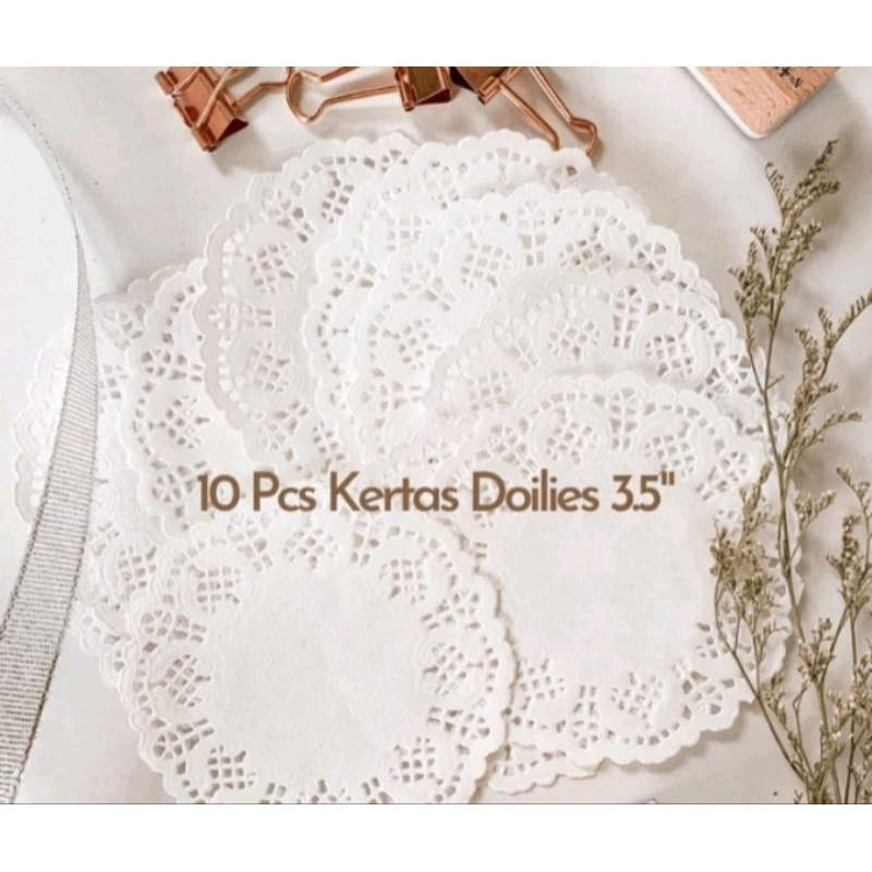 

AYURI - 10pcs kertas Doilies 3,5" untuk dekorasi
