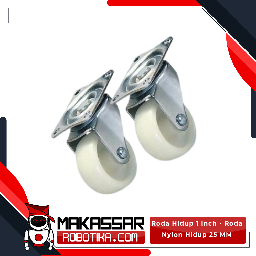 Roda Hidup 1 Inch - Roda Nylon Hidup 25 MM