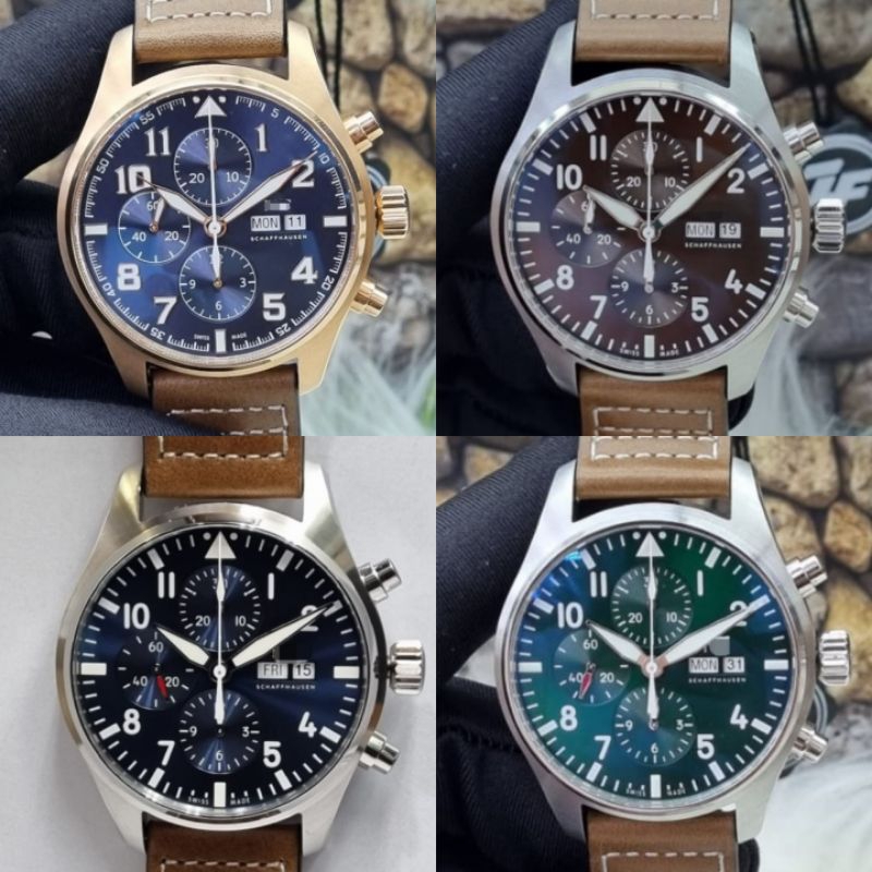 DR.Jam IWC 43 43MM PILOT CHRONO ZF 316L SS LEATHER