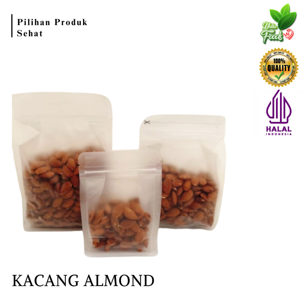 

Kacang Almond super roasted dan mentah