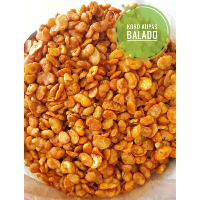 

Kacang Koro Kupas Balado Pedas Manis Gurih Snack Curah Murah