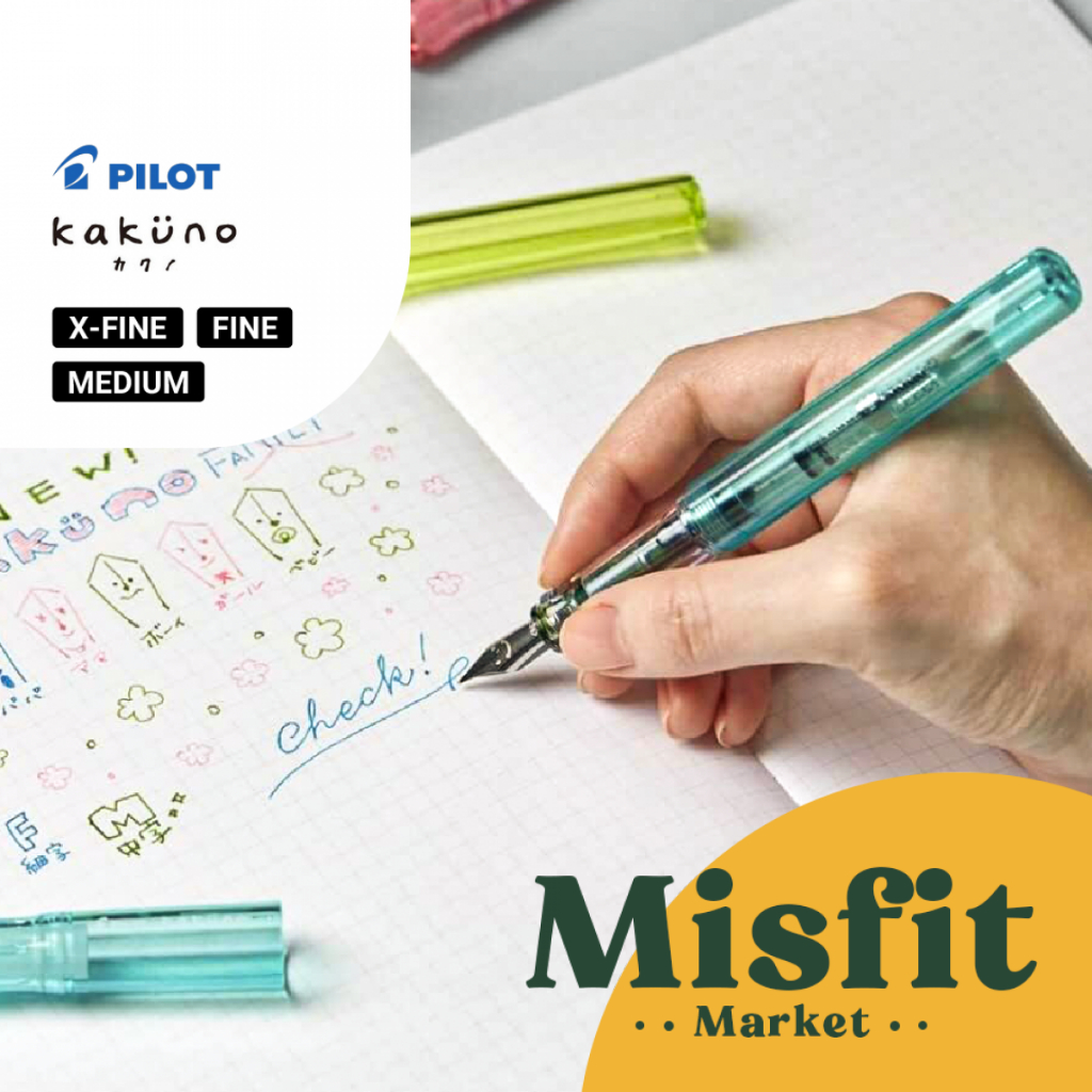 

Pilot Kakuno Fountain Pen M F EF (Medium Extra Fine) 0.3 0.5 0.7 mm