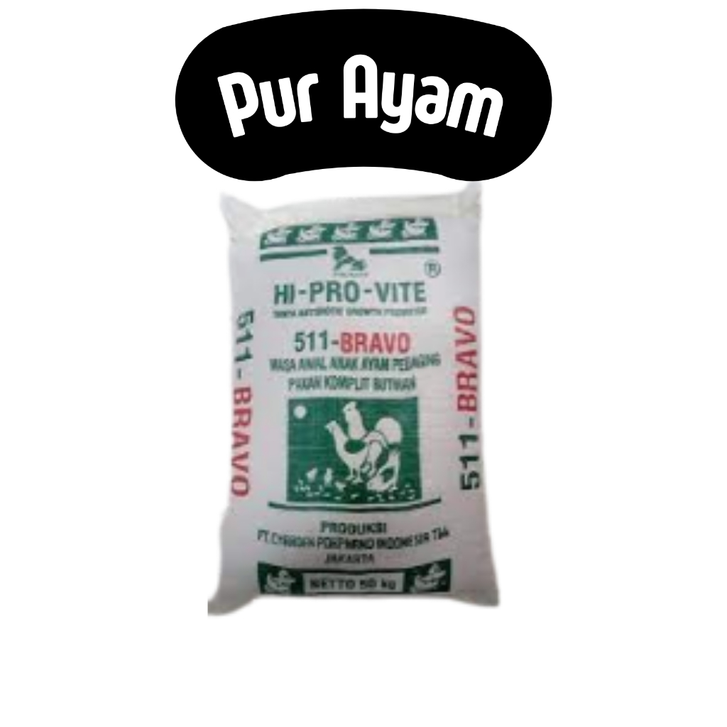 Pur Bravo 511 untuk ayam pedaging makanan hewan ternak dan unggas