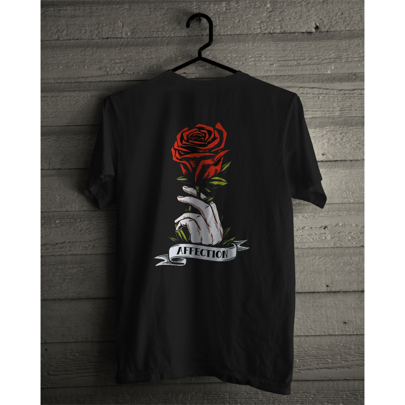 kaos sablon dtf bunga mawar