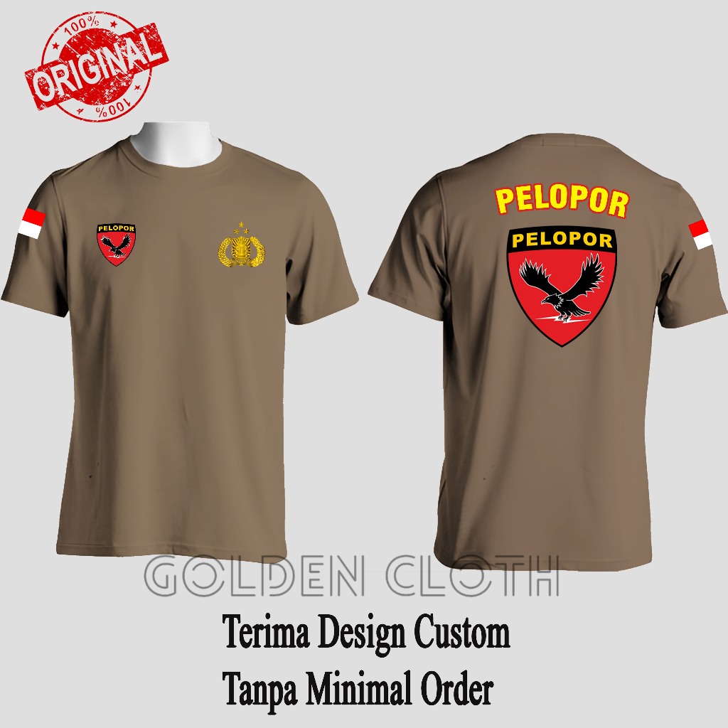 Kaos Dalam / Dalaman Polisi PELOPOR Logo Baju Dalam Polisi Cokelat