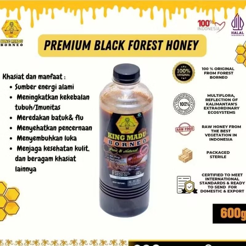 

KING MADU BORNEO Madu hitam asli Kalimantan 600gram