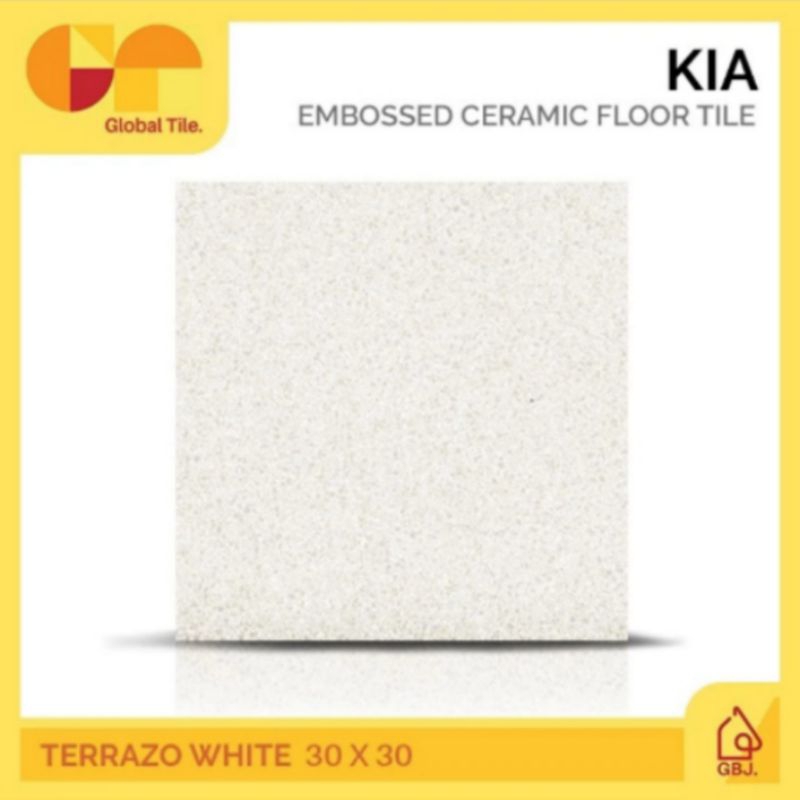 KERAMIK KIA 30 X 30 TERRAZO WHITE MATTE / KERAMIK LANTAI MATTE KASAR ANTI SLIP