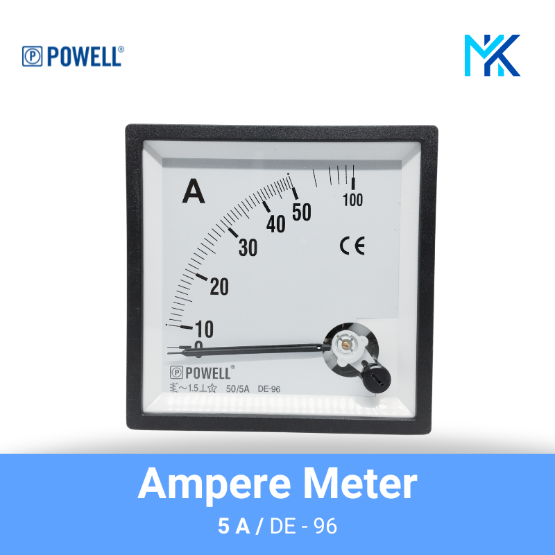 POWELL - AMPERE METER JARUM 96 X 96 / 20-3000A / VIA CT AMPERE METER