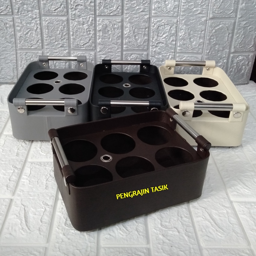 Wadah Air Mineral Gelas Plastik Tempat Aqua Botol Kulit Sintetis