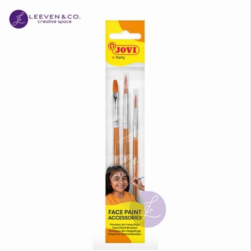 

FACE PAINT ACCESORIES BAG OF 3 FACES PAINT BRUSHES (PLAIN/THIN/ROUND)