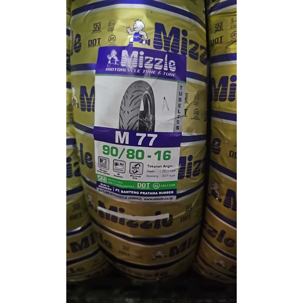 Ban mizzle tubeless 90/80-16 m77 m 77 (1 ban)
