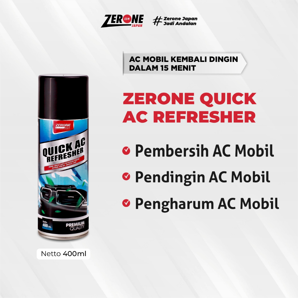 Zerone Quick AC Refresher Pembersih AC Mobil Zerone Japan AC Refresher Penyegar dan Pembersih AC Mob