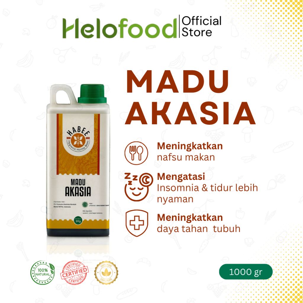 

Madu Akasia Asli Murni Helofood Habee