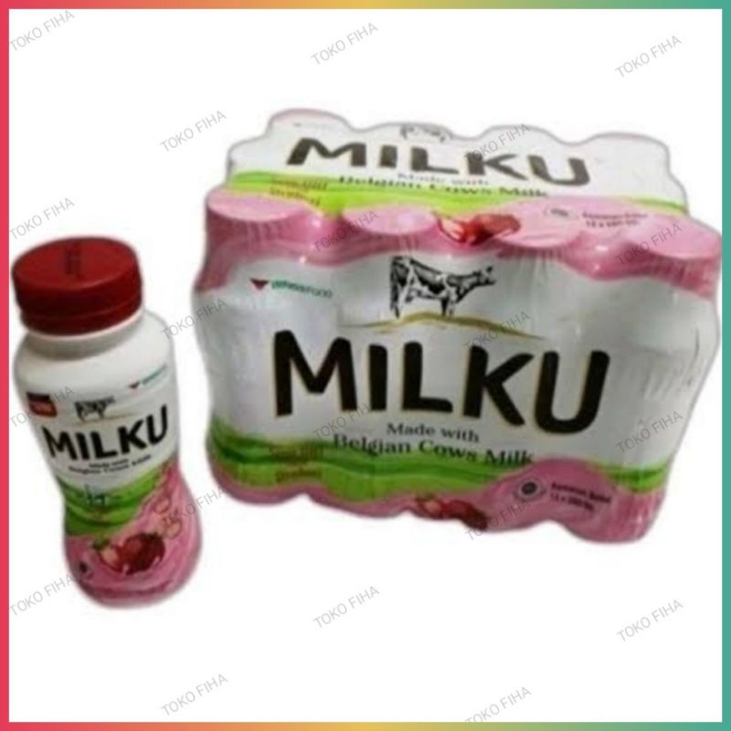 

Milku Susu UHT Strawberry 200ml - Isi 12 Botol