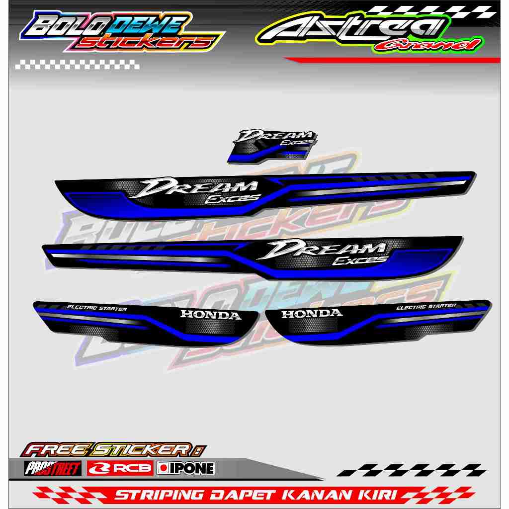 STRIPING VARIASI ASTREA HONDA GRAND / STICKER LIST MOTOR HONDA ASTREA GRAND