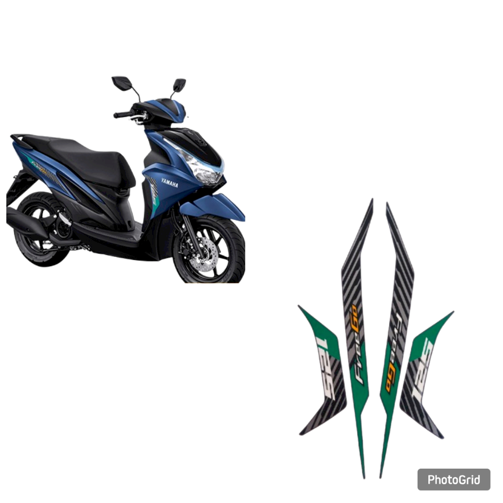 Stiker Striping Motor Yamaha Freego 2024 Biru