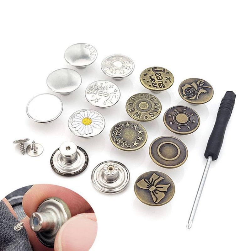 KANCING CELANA JEANS LEPAS PASANG SATUAN