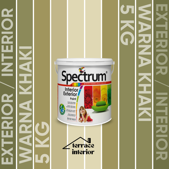 Cat Tembok Spectrum Interior & Exterior Warna Khaki 5 Kg