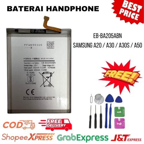 BATERAI EB-BA205ABN SAMSUNG A20 A30 A50 A205 A305 A505 EB-BA205ABN batre batrai