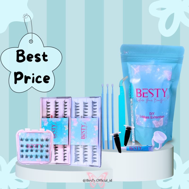 Eyelash Extention DiY Paket 3 in 1 DiY Eyelash Extention  Anime/Natural/Lentik Tebal