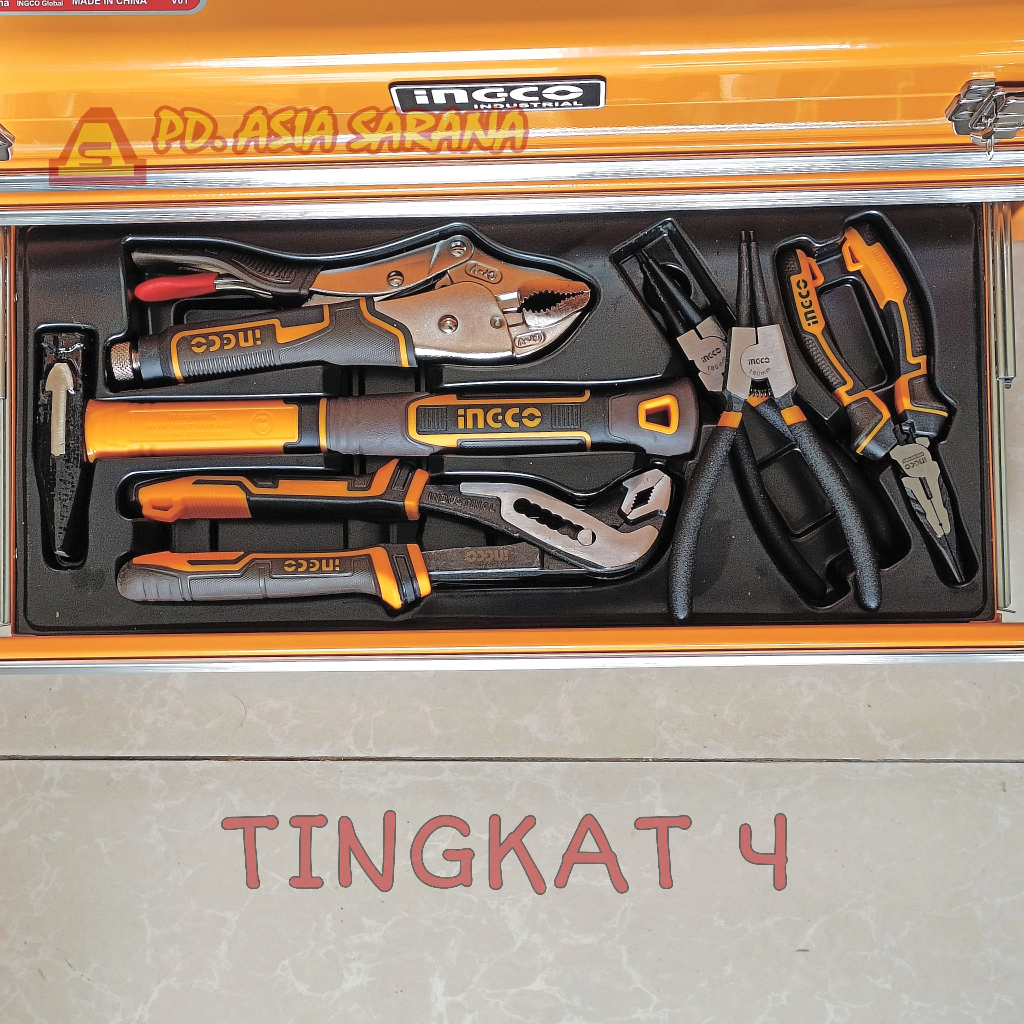 Mechanical Tool Kit Set 132pcs Chest INGCO HTCS221321 Toolkit Perkakas Kunci Socket