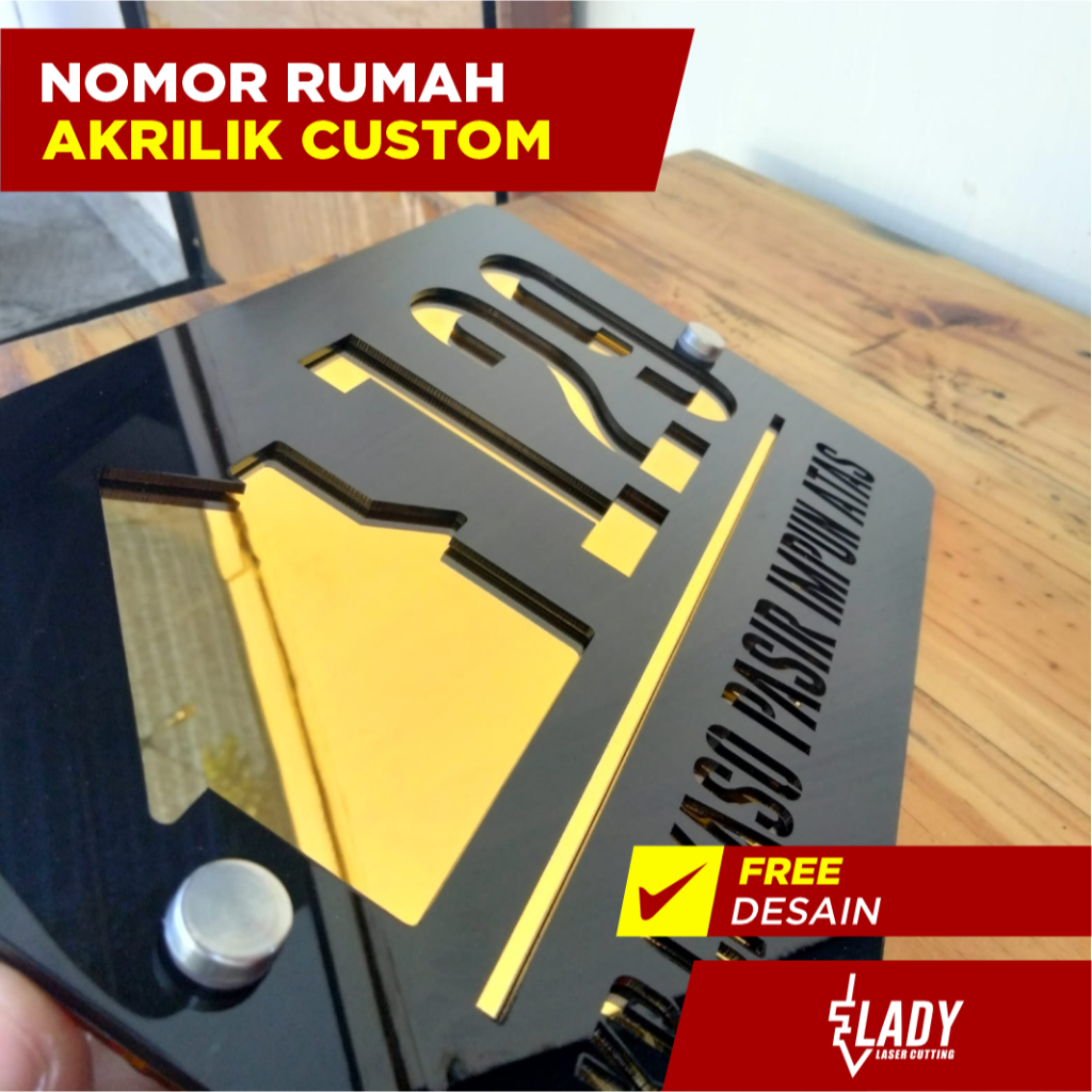 Nomor Rumah Custom Nomor Rumah Akrilik Nomor Rumah Elegan Nomor Rumah Modern