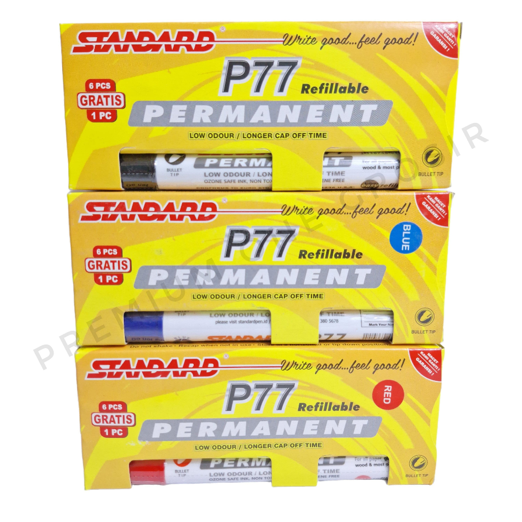 

1 Pak isi 7 pcs Spidol STANDARD PERMANENT/ Spidol STANDARD PERMANENT