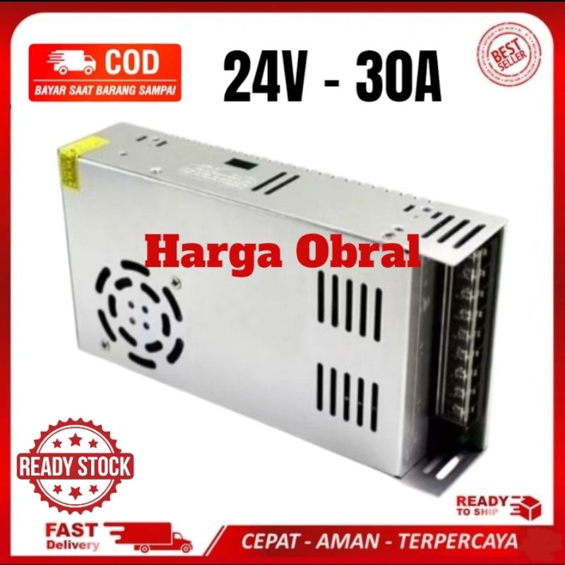 Power Supply Adaptor 24V 30A / Trafo PSU 24 Volt 30 Ampere