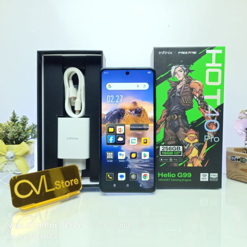 Infinix Hot 40 Pro RAM 8/256 GB HP Second Murah Garansi Resmi