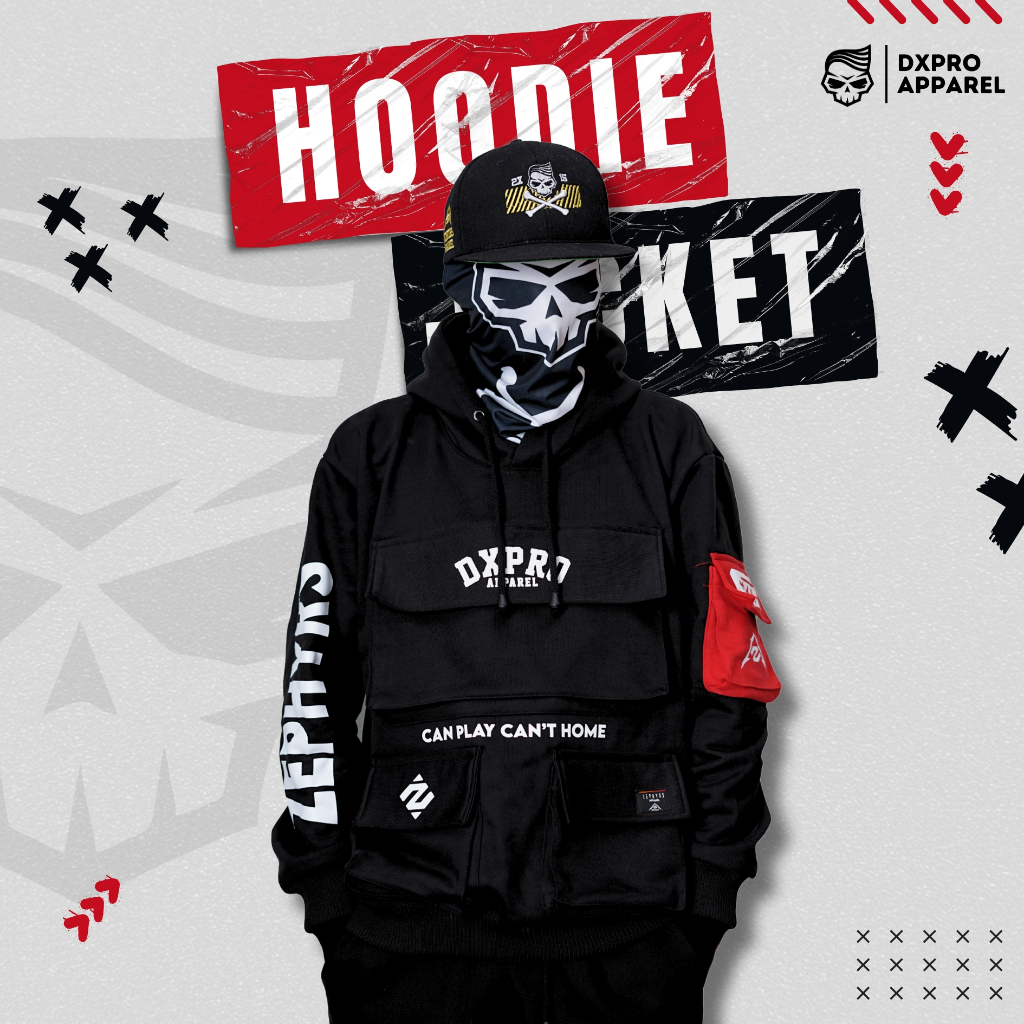 Hoodie Black Army Pocket Dxpro Apparel Heavy Weight Cotton Fleece