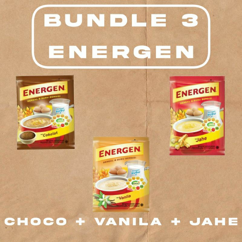 

SPESIAL TRIOs Energen (Coklat + Vanila + Jahe)