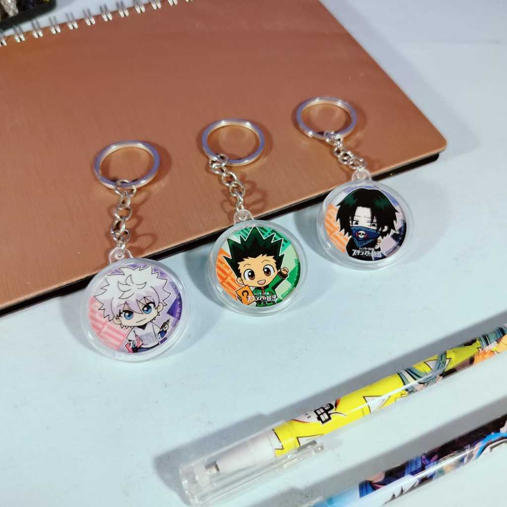 Keychain Anime Hunter X Hunter - Ganci Anime Hunter X Hunter - Gantungan Kunci - Gon - Killua - Hiso