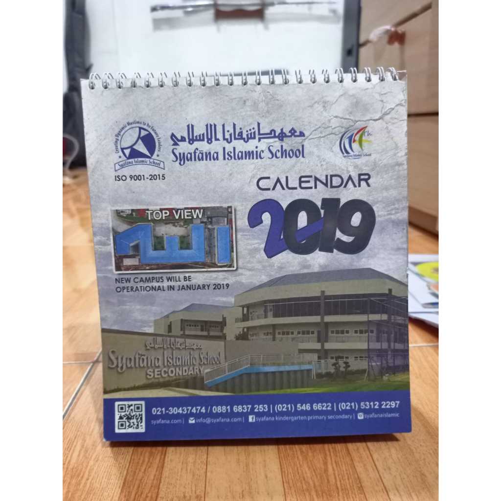 

Langka Jadul Kalender tahun 2019bSyafana islamic scholl Kalender Meja