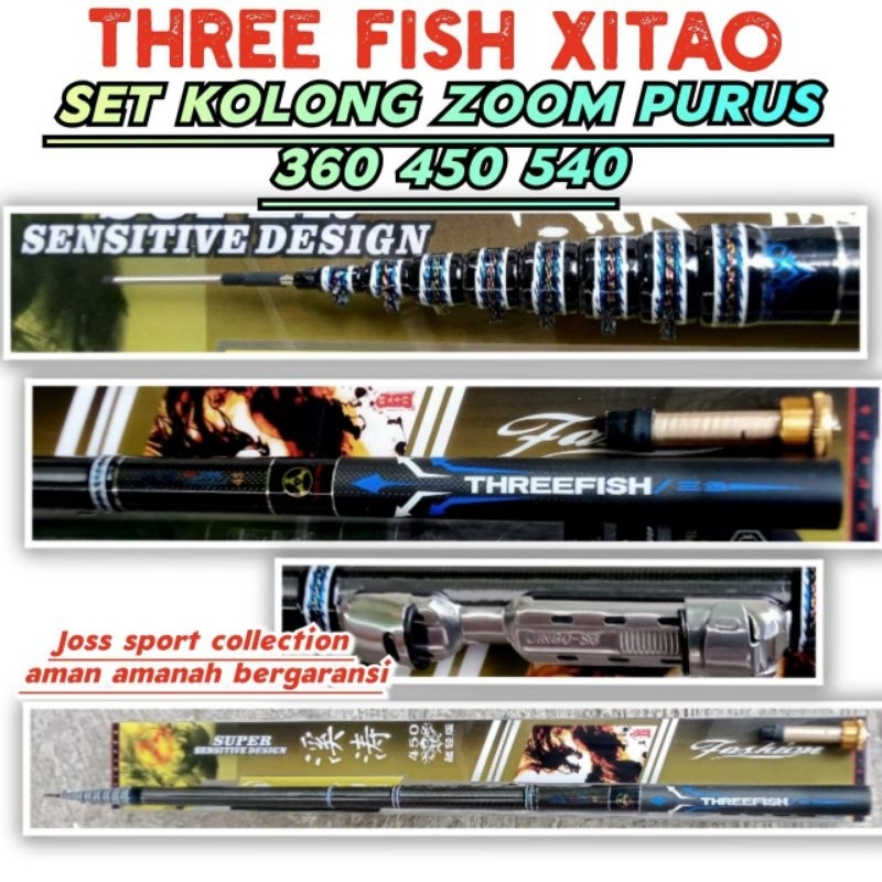 Tegek kolong zoom threefish xitao 360 450 540 sudah zoom purus