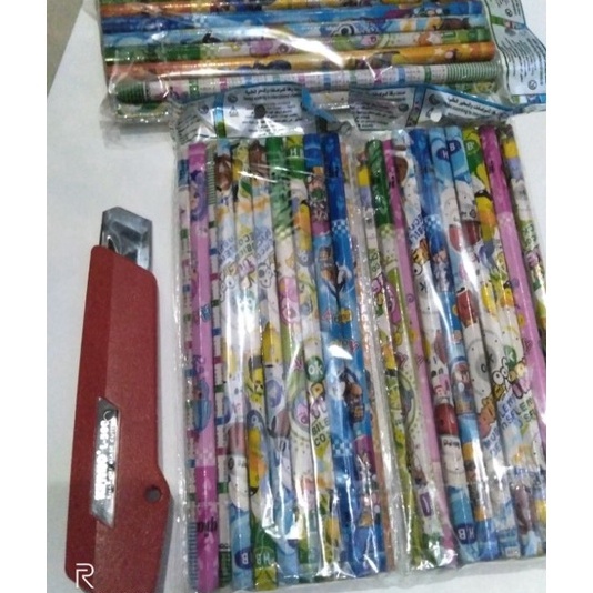 

PROMO BRAND 25pcs pensil kayu motif