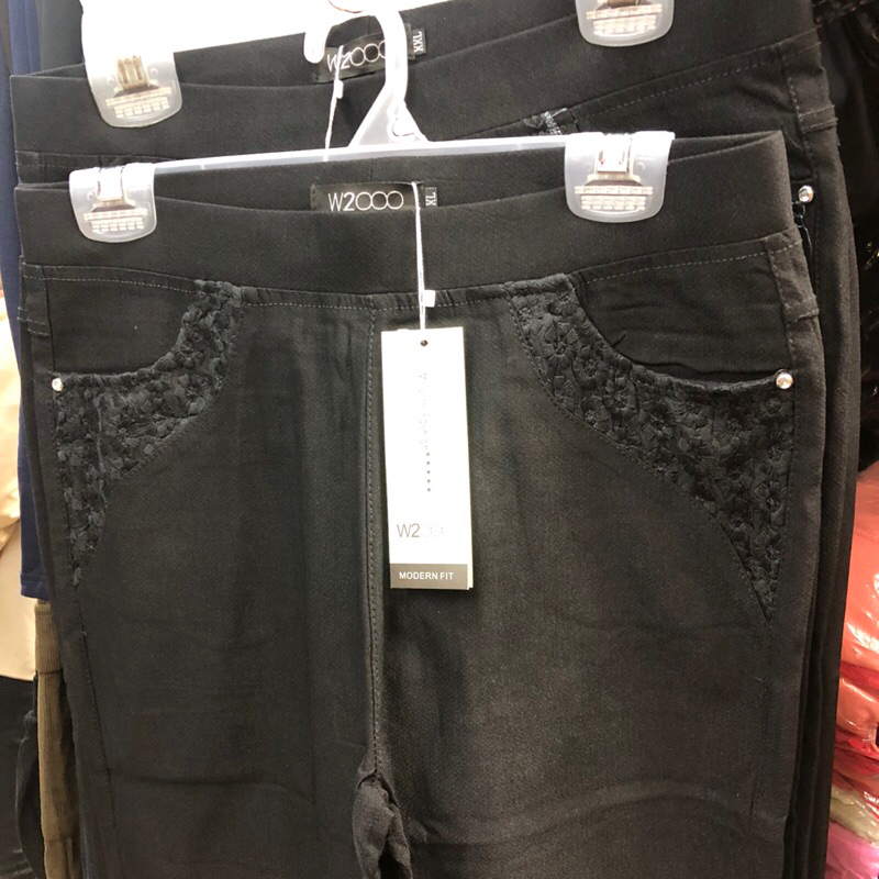 CELANA KATUN STRECH MERK SAYA / W2000 JUMBO IMPORT / CELANA PANJANG WANITA