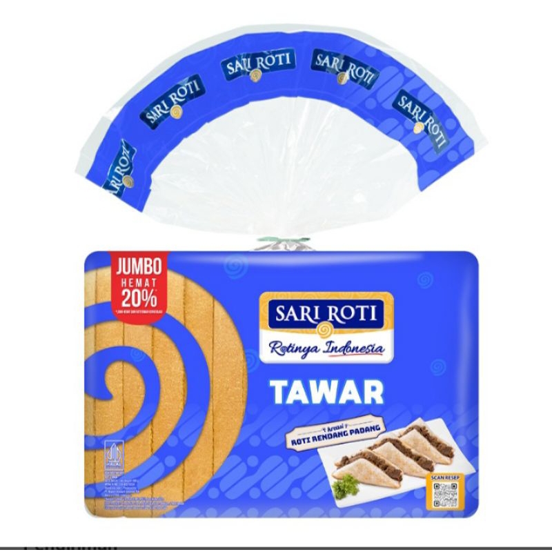 

Sari Roti Tawar Jumbo 555gr