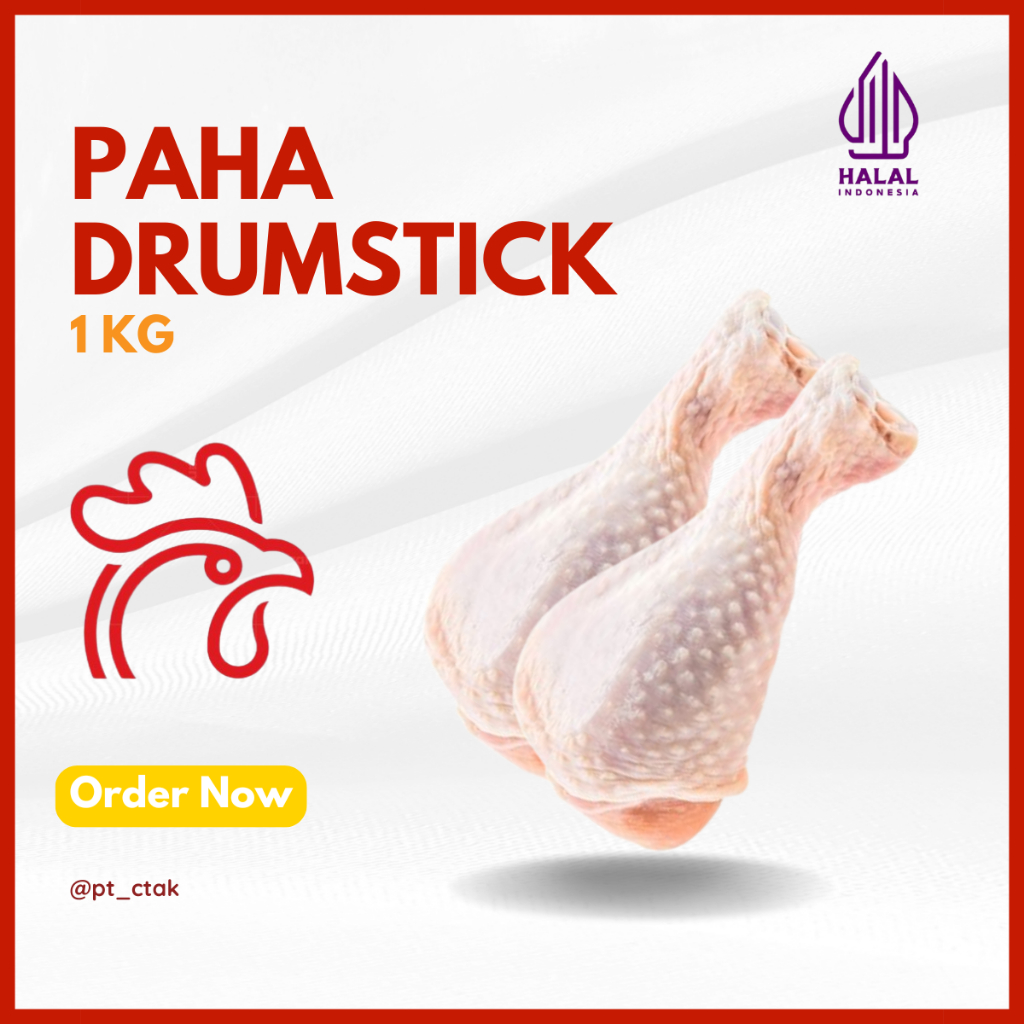 

Daging Ayam Paha Bawah / Pentung / Drumstick (FRESH & FROZEN) Kemasan 1kg