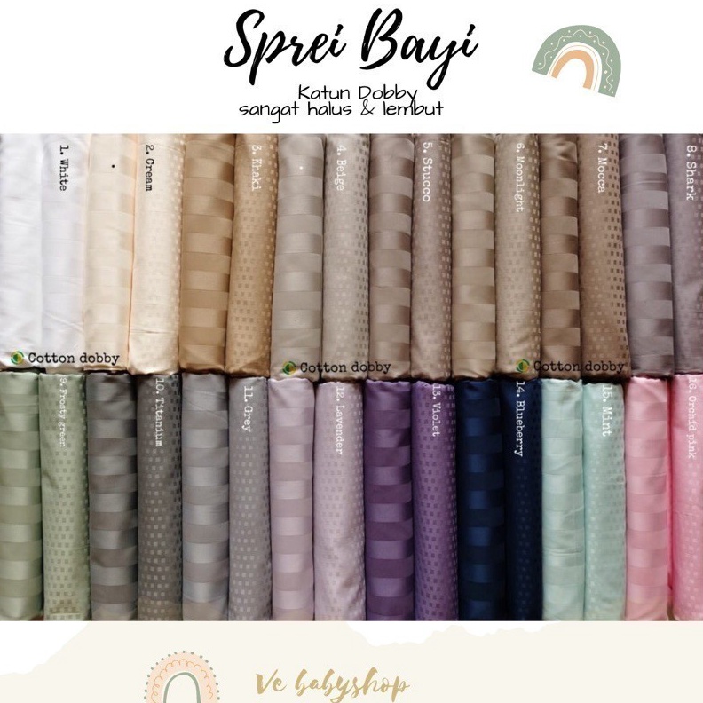 sprei bayi katun dobby kingkoil  sprei kasur bayi kingkoil