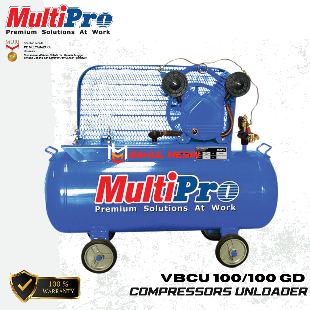 Kompresor VBCU 100/100HS 1HP MULTIPRO MESIN KOMPRESOR ANGIN UNLOADER 1 HP