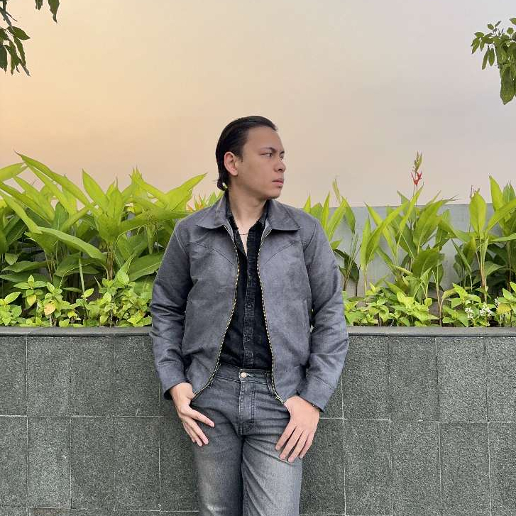 original jaket boxy pria suede vintage work jacket boxy fit