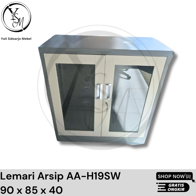 Lemari Arsip AA-H19SW - Lemari besi Pendek - Lemari Arsip Besi Cabinet