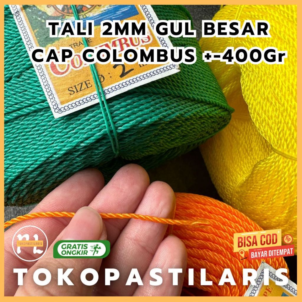 

Tali Tambang Kecil 2mm / Tambang PE 2 mm +/- 200 METER MURAH 2x LIPAT PANJANG GULUNGAN BESAR 400 gr