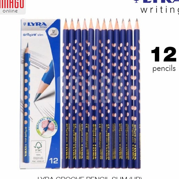 

SERBA MURAH 1 Kotak isi 12 Bh LYRA Groove Pencil Slim HB Black 12 pcs 1761